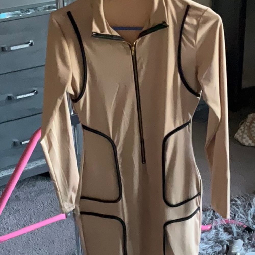 Tan fitting dress